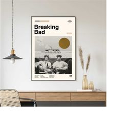 breaking bad poster, breaking bad print, minimalist movie, vintage retro, abtract poster, aesthetic poster, vintage art,