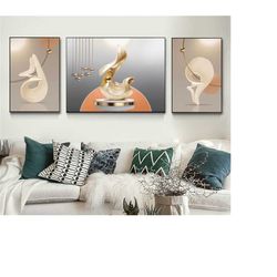 metal ball ceramics prints, abstract wall art, home decor art, light luxury printing art, canvas print, modern canvas pr