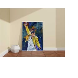 freddie mercury poster / freddie mercury canvas wall art / the queen canvas wall art / music room wall art / modern home