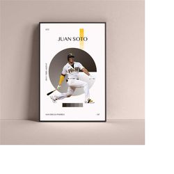 juan soto poster, san diego padres art print minimalist baseball wall decor for home living kids game room gym bar man c