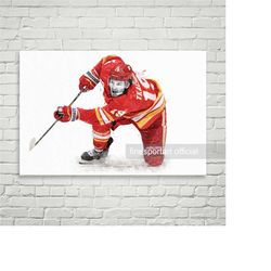 matthew tkachuk poster, canvas, hockey print, sports wall art, kids room decor, man cave, gift