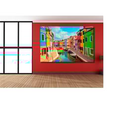 burano and murano islands venice canvas wall art design | poster print decor for home & office decoration i poster or ca