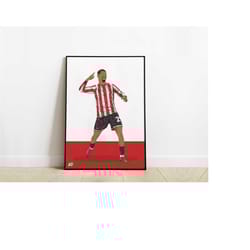 iliman ndiaye sheffield united fc football poster print a3 / a4 / a5 wall art, office, bedroom