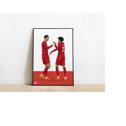 cody gakpo, luis diaz liverpool football poster print a3 / a4 / a5 wall art, office, bedroom