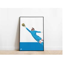 david de gea manchester united 22/23 football poster print a3 / a4 / a5 wall art, office, bedroom