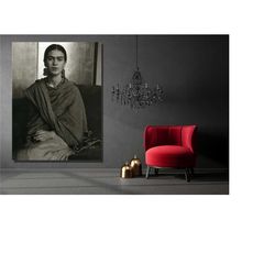 frida kahlo canvas wall art,frida kahlo canvas print art,self portrait exhibition poster,reproduction art,ready to hang