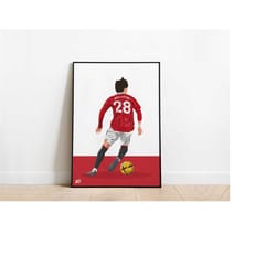 facundo pellistri manchester united football poster print a3 / a4 / a5 wall art, office, bedroom