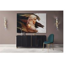 game of throne canvas, dragon canvas, dragon war canvas, movie canvas, canvas print, custom canvas, canvas wall art, mov