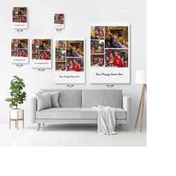 Christmas Canvas Gift, Family Photo Collage Canvas Print, Photo Frame Collage Canvas Print, Wall Hanging, Canvas Frame P