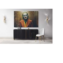 joker movie canvas, movie canvas, joker canvas, wall hanging canvas, canvas print, custom canvas, canvas wall art, joker