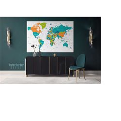 detailed world map outline with countries, world map canvas, political map, hanging world map, world map canvas, colourf