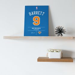 rj barrett jersey canvas  rj barrett new york knicks canvas rj barrett poster knicks wall art
