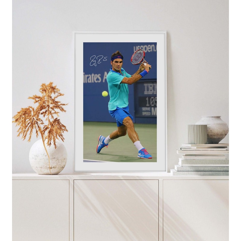 Roger Federer poster Roger Federer print tennis poster rafael nadal Novak Djokovic serena williams wall art wimbledon poster.jpg