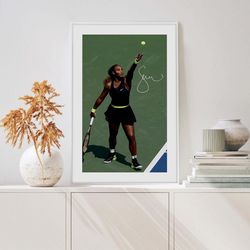 serena williams poster serena williams print tennis poster serena williams wall art wimbledon poster