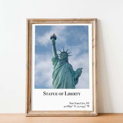statue of liberty poster  statue of liberty new york poster statue of liberty travel poster new york print statue of lib