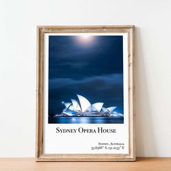 sydney opera house poster syndey opera house australia poster syndey opera house travel poster australia print sydney o