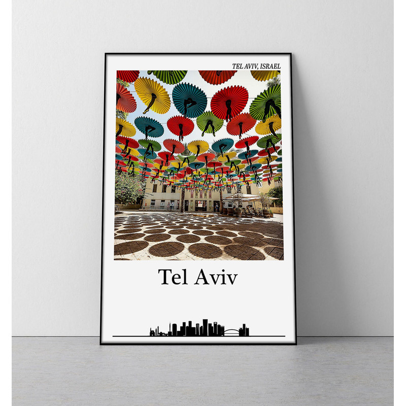 Tel Aviv poster tel aviv print tel aviv israel poster israel travel poster tel aviv travel poster jerusalem postert.jpg