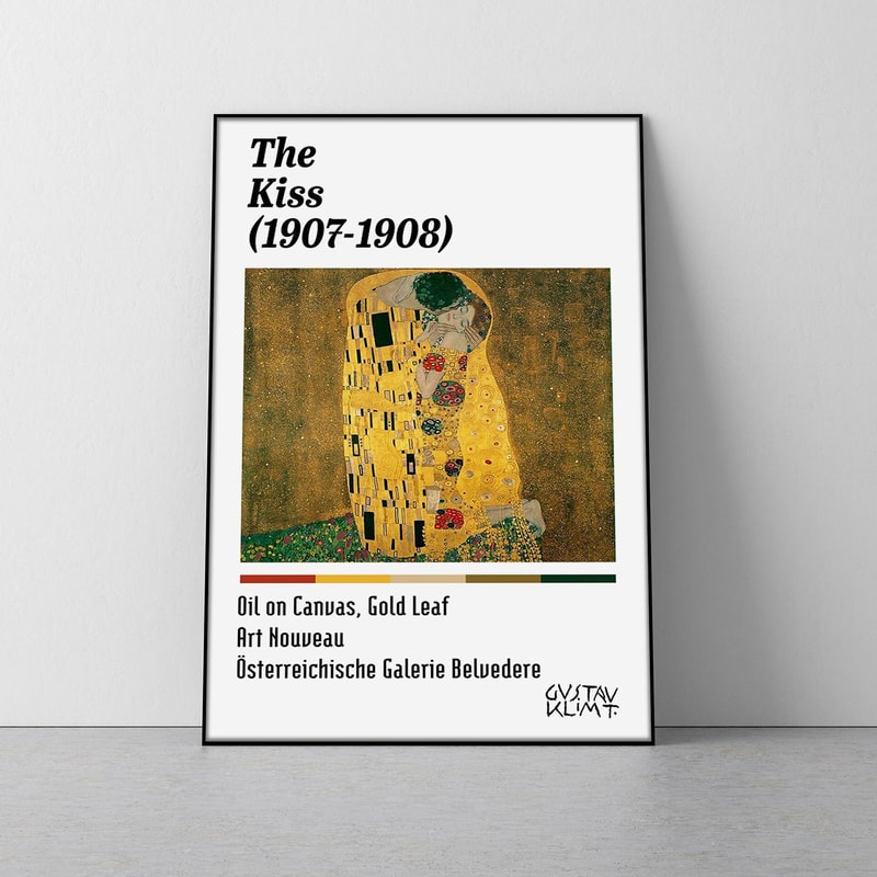 The Kiss poster Gustav Klimt The Kiss print the kiss poster klimpt poster klimpt print fine art poster the kiss gustav klimt wall art.jpg