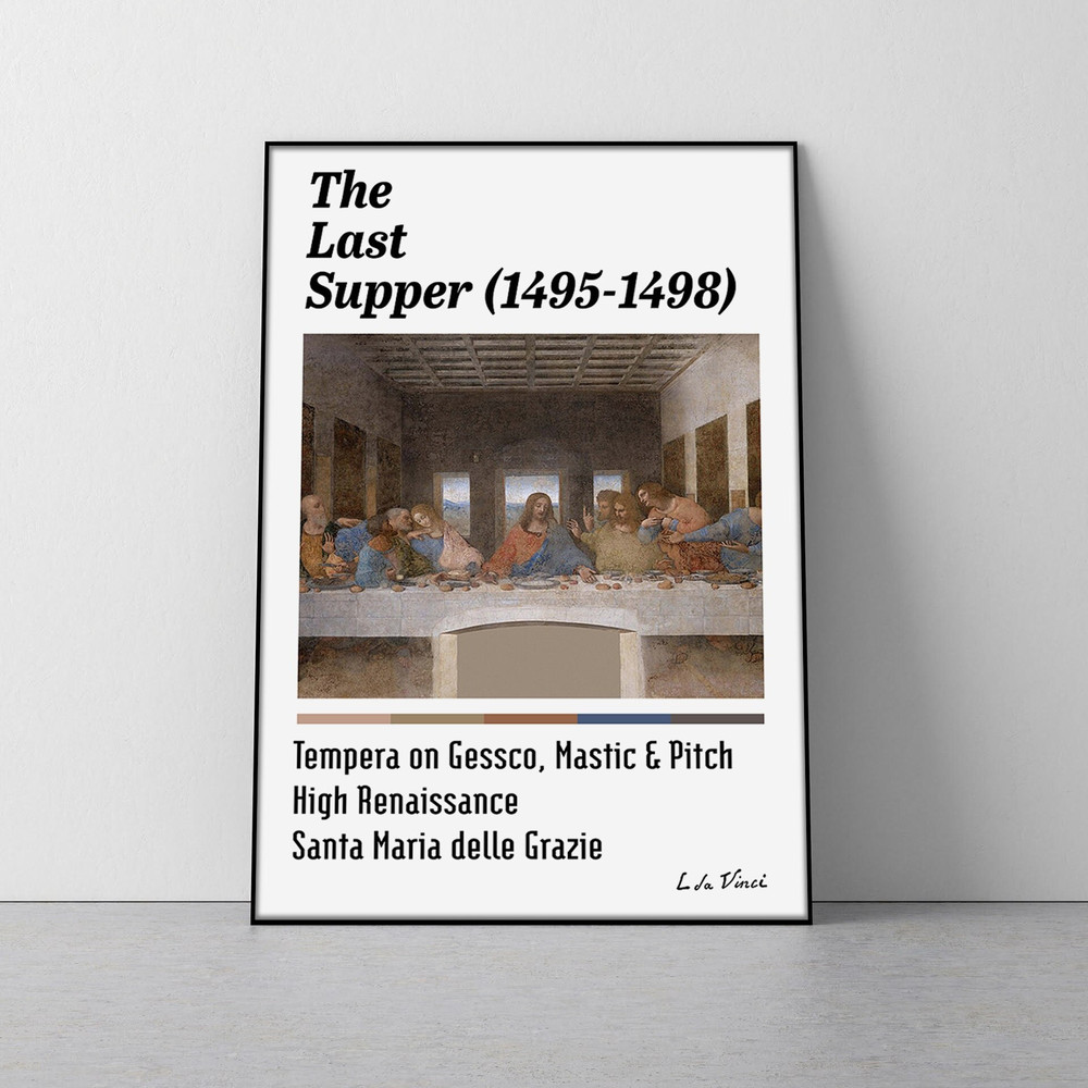 The Last Supper poster da vinci the last supper print mona lisa art fine art louvre poster mona lisa print the last supper poster.jpg