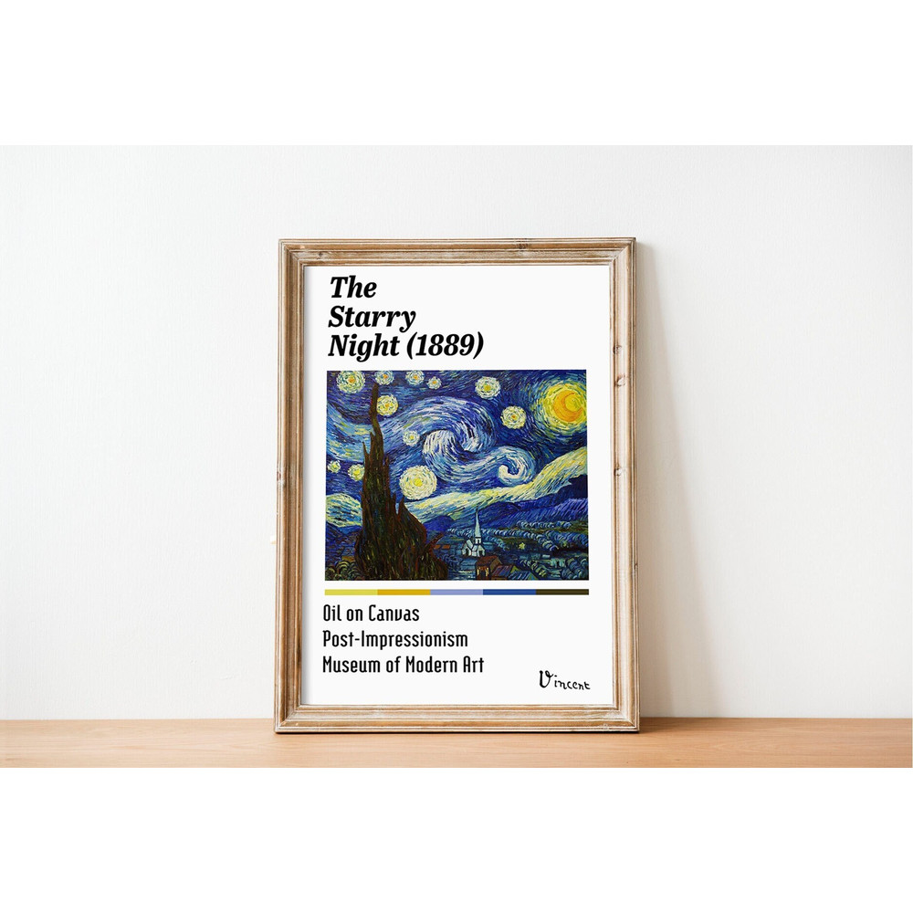The Starry Night poster  vincent van gogh starry night poster fine art poster van gogh print starry night posters van gogh art.jpg