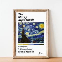 the starry night poster  vincent van gogh starry night poster fine art poster van gogh print starry night posters van go