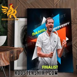 daniil medvedev defeats alcaraz to us open finalist poster canvas roostershirt