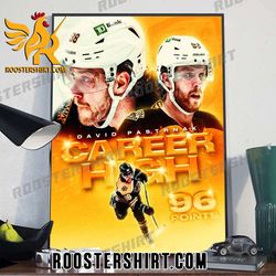 david pastrnak career high for pasta 96 points poster canvas roostershirt
