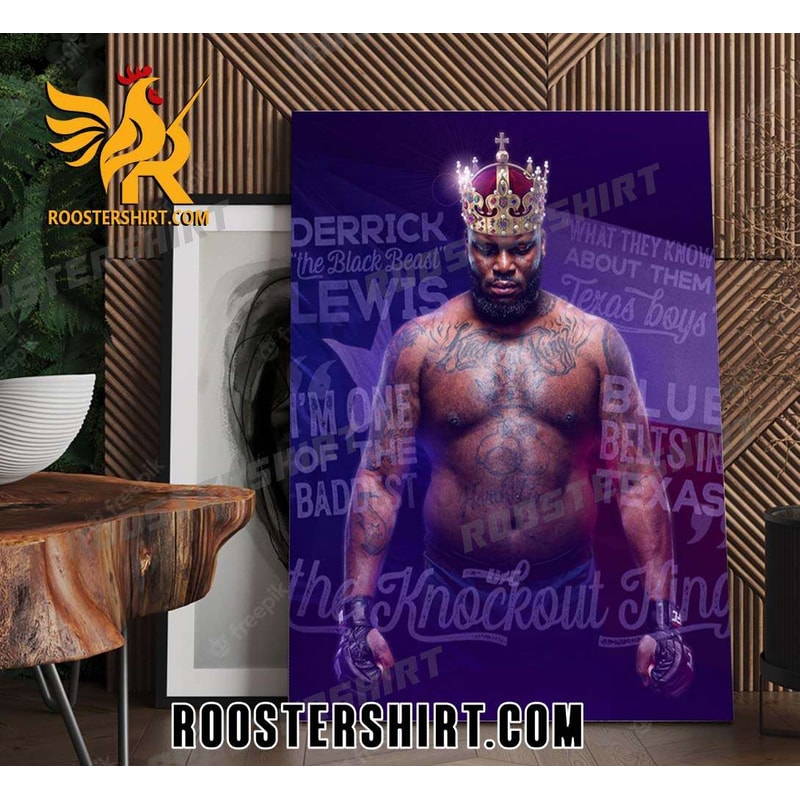 Derrick Lewis The Knockout King Does It Again UFC 291 Poster Canvas - Roostershirt.jpg