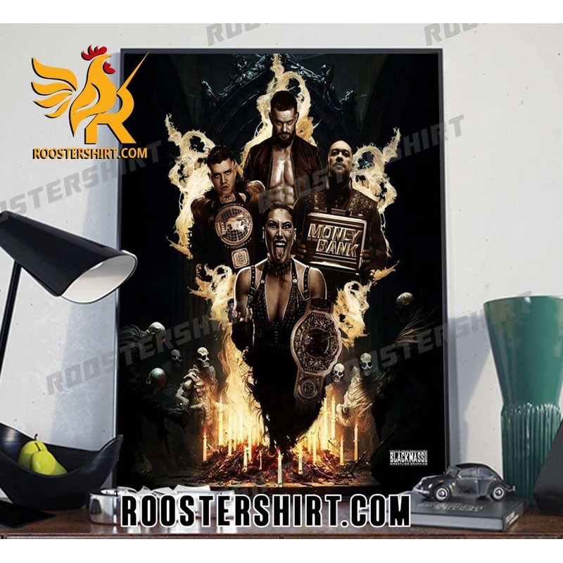 Dominik Mysterio And Rhea Ripley And Finn Balor And Damian Priest The Judgment Day WWE Poster Canvas - Roostershirt.jpg