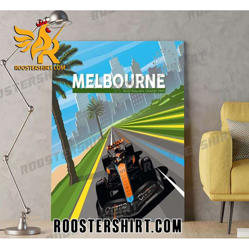 F1 Mclaren Melbourne Australian Grand Prix 2023 Poster Canvas - Roostershirt.jpg