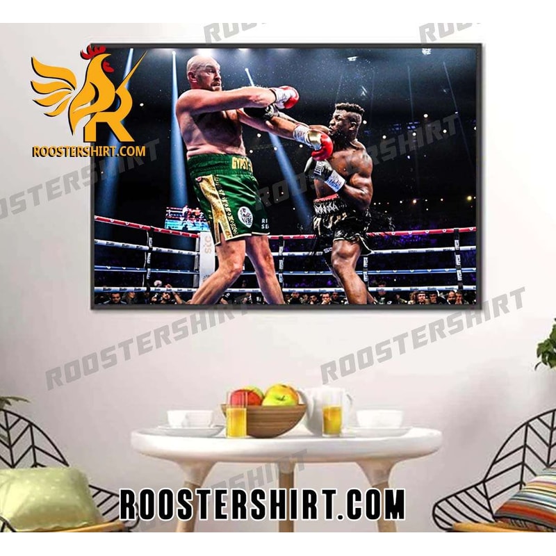Francis Ngannou Drops Tyson Fury but was Loses Poster Canvas - Roostershirt.jpg