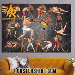 funny anderson silva spider style poster canvas roostershirt