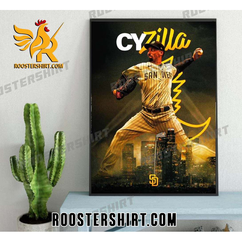 Funny Blake Snell Cyzilla San Diego Padres Poster Canvas - Roostershirt.jpg