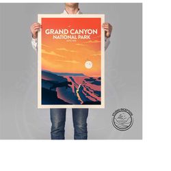 grand canyon poster established edition, grand canyon national park print by studio inception (unframed)