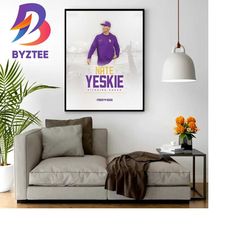 nate yeskie as lsu baseball pitching coach home decor poster canvas