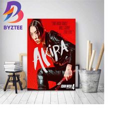 new poster of rina sawayama as akira in john wick 4 home decor poster canvas