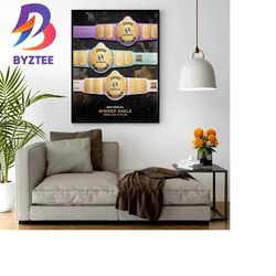 new arrival winged eagle replica titles of wwe wall decor poster canvas