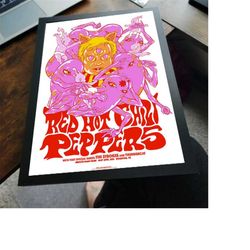 red hot chili peppers houston may 25, 2023 poster wall art gift