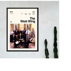the west wing poster, the west wing print, movie poster, vintage poster, retro poster, minimalist art, modern art, wall