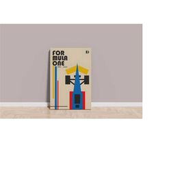 formula 1 poster / racing car canvas / formula 1 wall art / f1 racing gift / f1 canvas gift / christmas gift / ready to