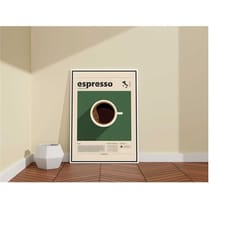 espresso wall art / kitchen wall decor / housewarming gift / office wall decor / ready to hang / canvas poster / high qu