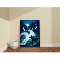 harry potter poster / harry potter canvas  / best magician poster  / harry potter expecto patronum poster / deathly hall
