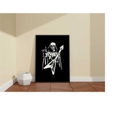 rock and roll poster / darth vader poster / darth vader canvas wall art / living room art / black and white decor / star
