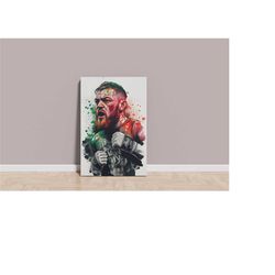 conor mcgregor poster / conor mcgregor boxing poster / sports framed print wall decor / boxing wall art canvas / man ca