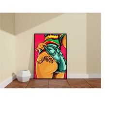 sexy ass print / feminizm wall art / ready to hang / bathroom wall art / fashion wall art / home decor / canvas poster /