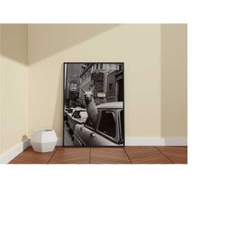 funny lama canvas / llama poster / gift for llama lovers / animals print art / coffee shop / black and white poster / be