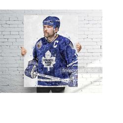 wendel clark toronto poster, canvas wrap, hockey framed print, sports wall art, man cave, gift, kids room decor