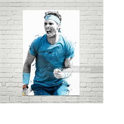 tennis poster, canvas, tennis print, sports wall art, kids room decor, man cave, gift