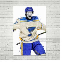 jordan kyrou poster, canvas, hockey print, sports wall art, kids room decor, man cave, gift