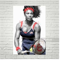 tennis poster, canvas, tennis print, sports wall art, kids room decor, man cave, gift